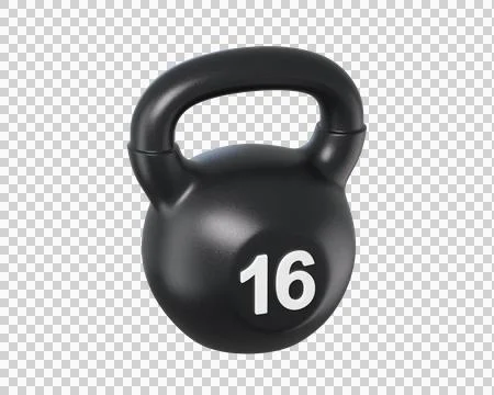 3D Black Kettlebell Stock Illustration