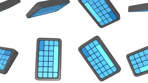 3D Black Keyboards Falling on a White Background. Cartoon Style Keyboard. 4K Stock Footage 285019573