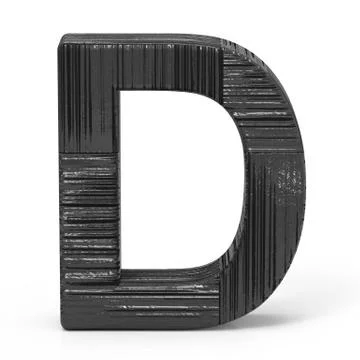 3d black letter D Stock Illustration