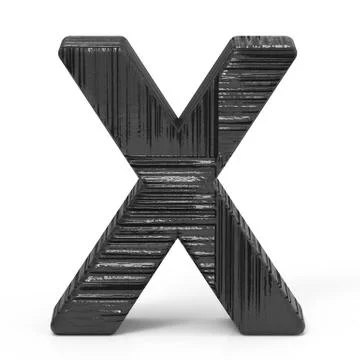 3d black letter X Stock Illustration