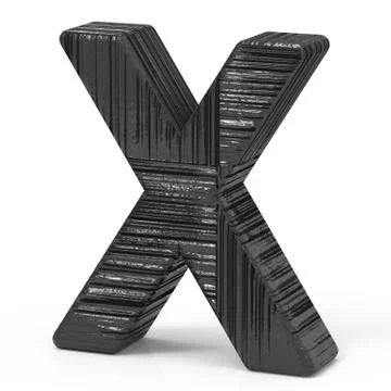 3d black letter X Stock Illustration
