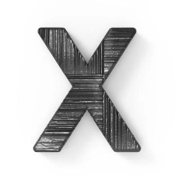 3d black letter X Illustrazione stock