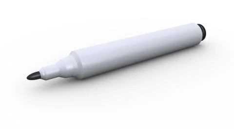 3d black marker Stock Illustration