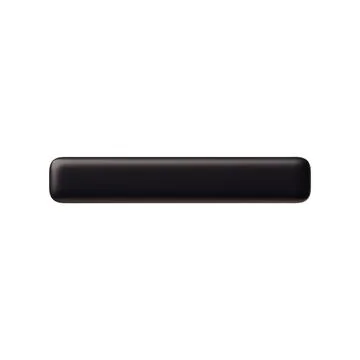 3D black matte brutalist abstraction with a rectangle with rounded corners in Illustrazione stock