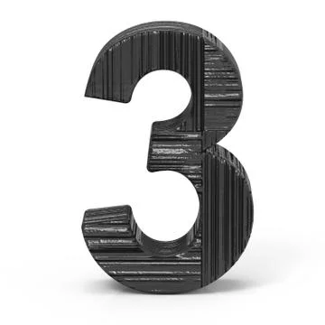 3d black number 3 Stock Illustration