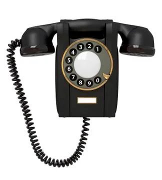 3d black phone. Stock Photos