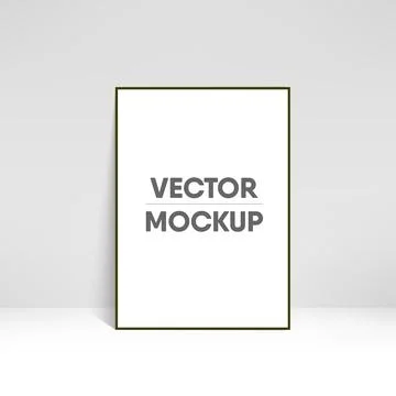 3d black picture frame design. Vector Stock Illustration