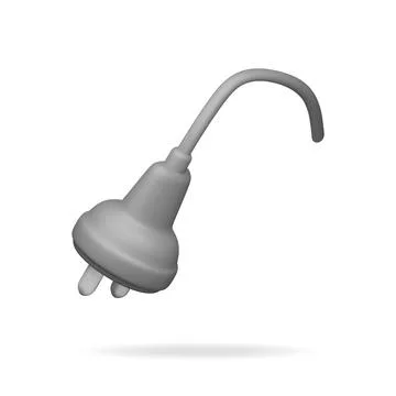 3d black plug for socket isolated イラスト素材