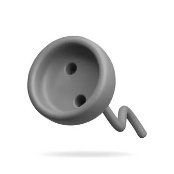3d black socket for plug isolated イラスト素材