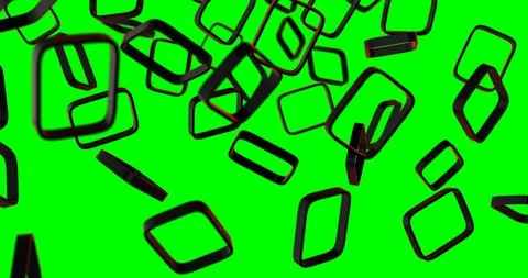 3d black square frame falling slow motion Stock Footage 102462991