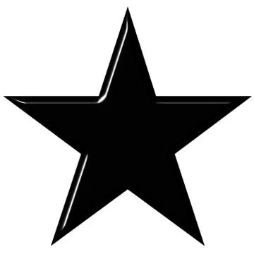 3D Black Star Stock Illustration