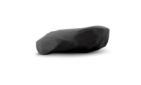 3D black stone podium vector, granite stand for product presentation, realistic イラスト素材