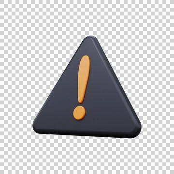 3D black symbol warning of danger Stock Illustration