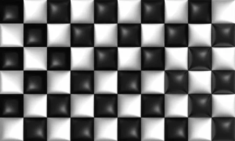 3d black white chess background.  Illustrazione stock