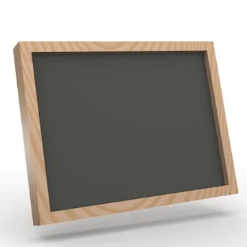 3d blackboard on white background Stock Illustration