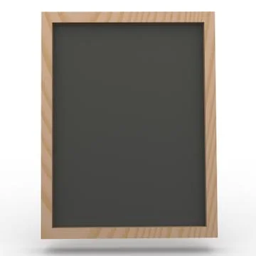 3d blackboard on white background Stock Illustration