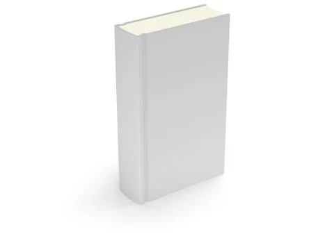 3D blank book cover over white background Stock Illustration