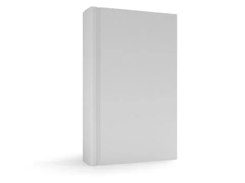 3D blank book cover over white background Stockillustratie