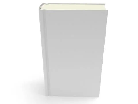 3D blank book cover over white background Stock-Illustration