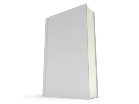 3D blank book cover over white background イラスト素材