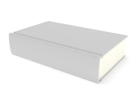 3D blank book cover over white background Stockillustratie