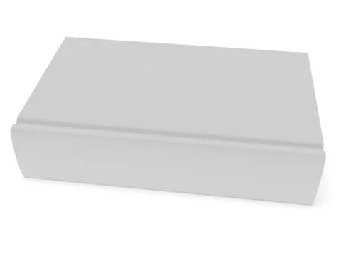 3D blank book cover over white background Stockillustratie