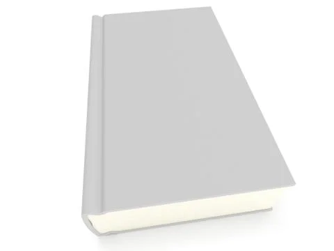 3D blank book cover over white background Stockillustratie