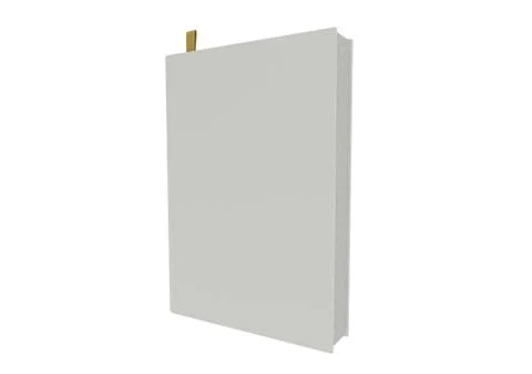3d of blank book on white background Illustrazione stock