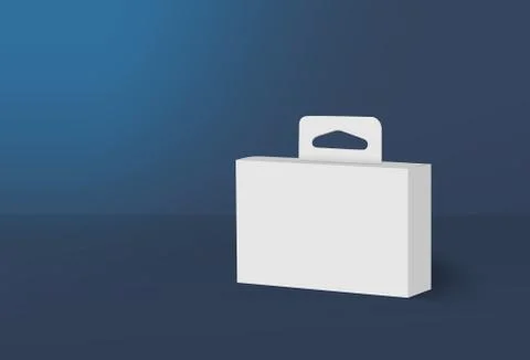 3D blank box with hanger mock-up series 스톡 일러스트