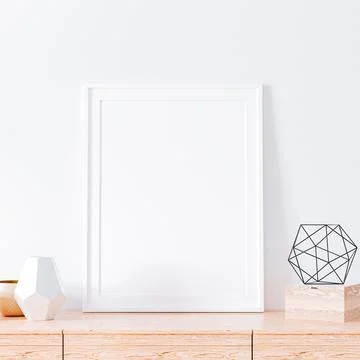 3d blank frame mock setup Stock-Illustration