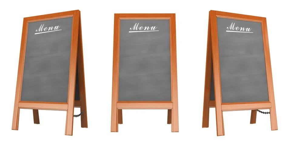 3d blank menu poster Stock Illustration