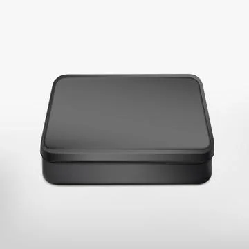 3d blank metal box template 스톡 일러스트