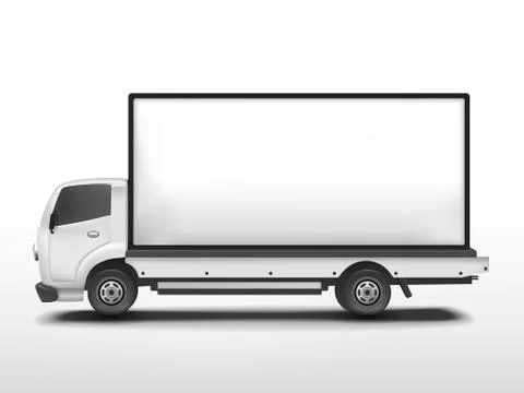 3d blank mobile billboard Stock Illustration