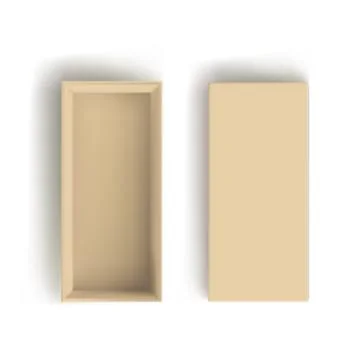 3D Blank Open Cardboard Box. Top View Stockillustratie
