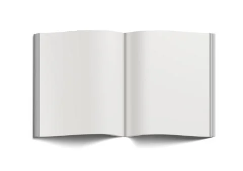 3D Blank Open Square Brochure On Table Stock-Illustration