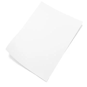 3d blank paper sheet Illustrazione stock