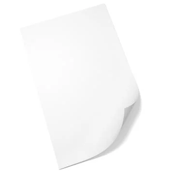 3d blank paper sheet Stock Illustration