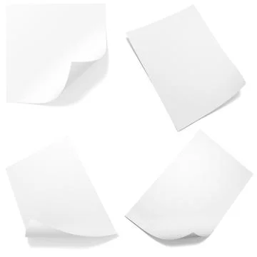 3d blank paper sheet pack Stock Illustration