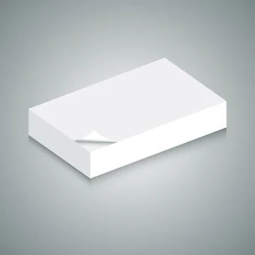 3d Blank Paper Stack Stock Illustration
