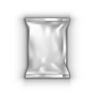 3D Blank Plastic Snack Package With Shadow Stock-Illustration