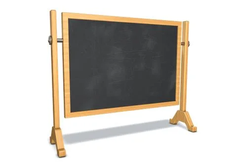 3D blank school blackboard Stock Illustration