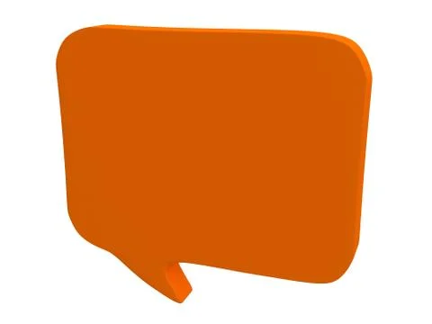3d blank speech bubble Illustrazione stock