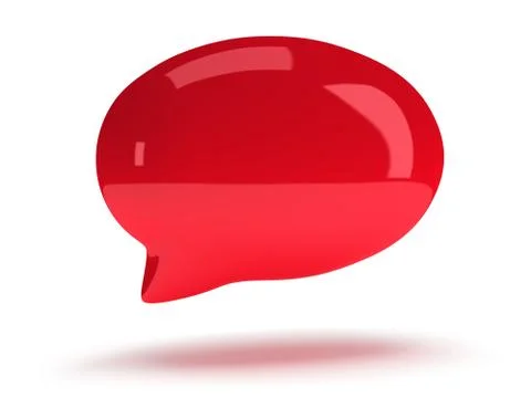 3d blank speech bubble Illustrazione stock