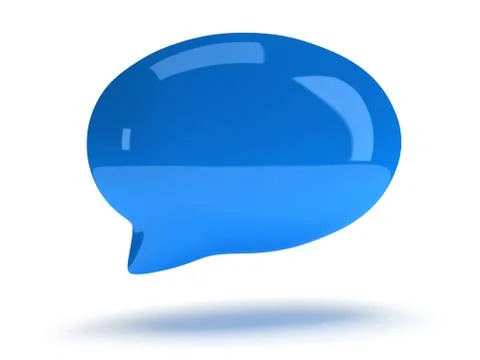 3d blank speech bubble Illustrazione stock