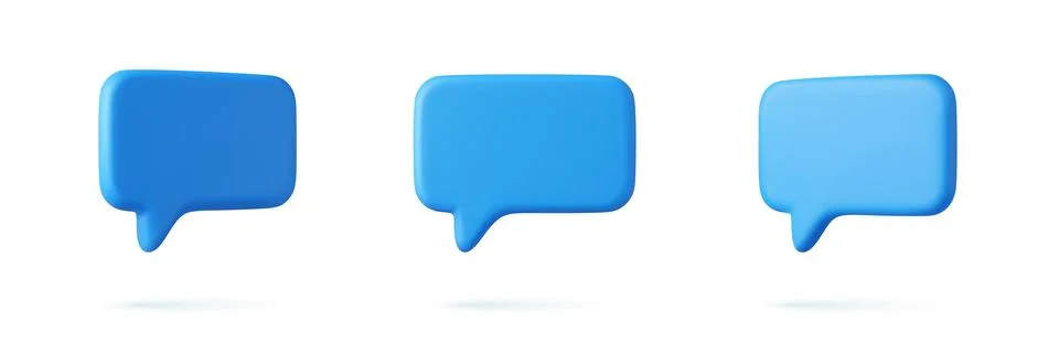 3d Blank speech bubble pin Illustrazione stock