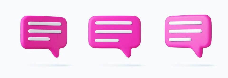 3d Blank speech bubble pin Illustrazione stock