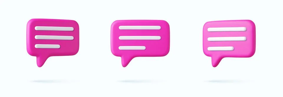 3d Blank speech bubble pin 스톡 일러스트