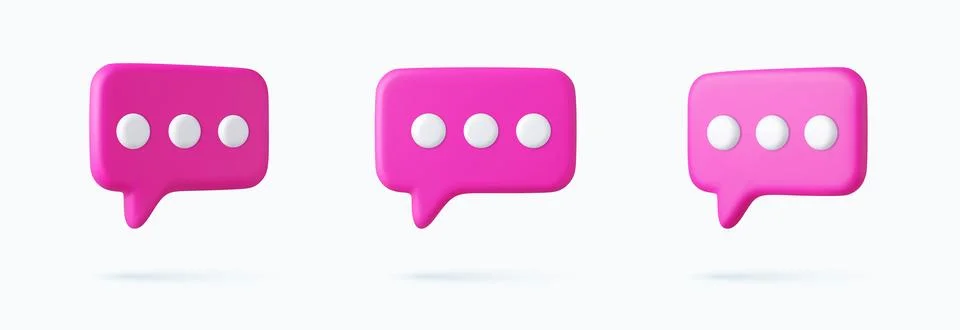 3d Blank speech bubble pin Illustrazione stock