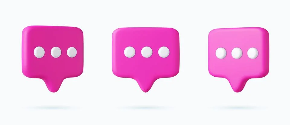 3d Blank speech bubble pin Illustrazione stock