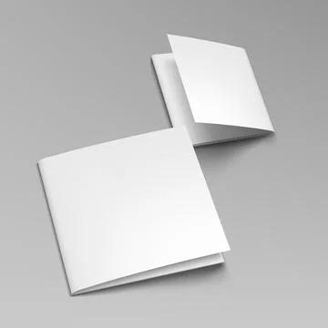 3D Blank Square Format Leaflet Or Catalog Stock Illustration